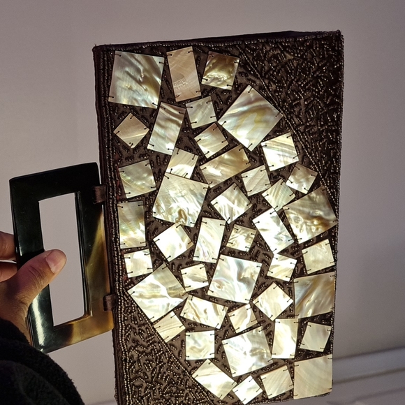 Beaded Brown Beaded Bag - Picture 4 of 9